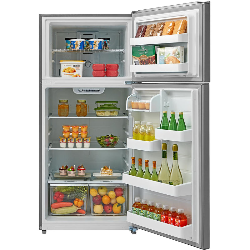 Ge 18 cu ft outlet refrigerator stainless steel